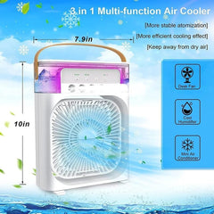 Portable Mini Air Conditioner – Quiet & USB Powered Personal Cooler with 3 Smart Speeds, 360° Adjustable Airflow & Timer for Home, Office & More