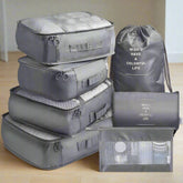 7 Pcs Travel Organizer Pouch Set | Packing Cubes for Clothes, Shoes, Toiletries, and Cosmetics | Space-Saving Travel Bags for Organized Packing