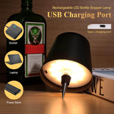 Wireless Bottle Lamp – 3-Color Rechargeable Touch Light for Bedroom, Bar & Outdoor Decor
