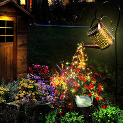 Solar Lights Outdoor Decorative, Solar Lantern Outdoor Hanging Waterproof Hollowed-Out Design, Decorative Retro Metal Solar Light with Hook