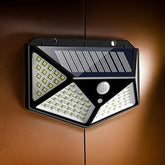 Solar Interaction Wall Lamp Solar Out Door Powered Motion Sensor Interaction Garden Wall 100 Led Lamp 3 Modes