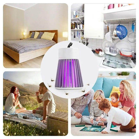 Mosquito Killer Lamp Trap Machine with UV LED Light Electric Shock for Insects USB Powered Plug in The Plug