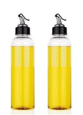 Plastic Oil Dispenser for Kitchen | Oil & Vinegar Dispenser Bottle (Pack of 2)