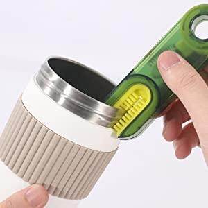 3 in 1 Cup Lid Gap Cleaning Brush, Bottle lid Cleaning Brush, Tiny Bottle Cup Lid Straw Cleaner Tools (2Pcs, Multi Color)