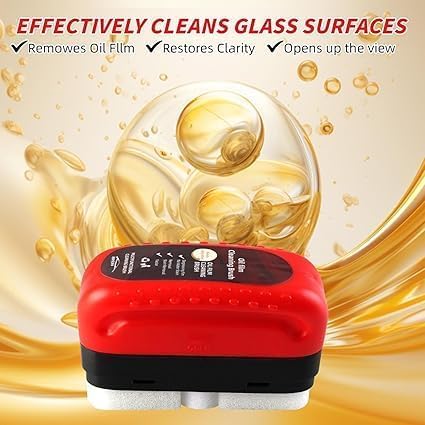 Automotive Oil Film Cleaning Brush & Glass Cleaning Board – Powerful Windshield Oil Film Remover for Clearer Vision