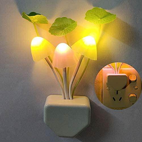 Gardino Led Green Nature Lamp Automatic Sensor Color Changing Mushroom Night Lights- Multi Color Changing Effect- for Kids Adults Stocking Stuffers Ideas Birthday Gift(Pack of 2)