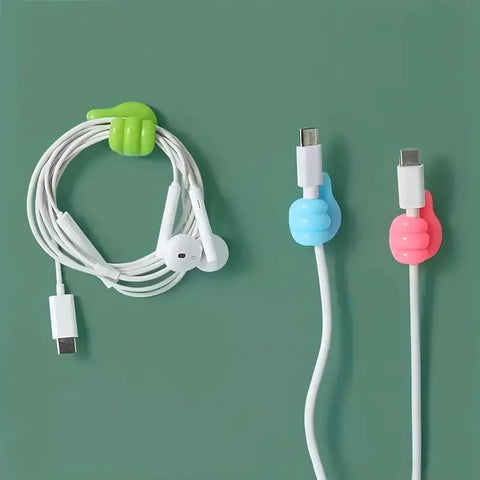 10 Pcs Thumb Shape Key Hooks - Cute and Creative Adhesive Silicone Wall Clips