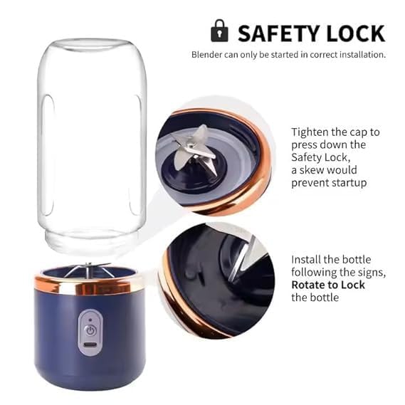 Ultimate Portable USB Blender 6 blade – Fresh Smoothies Anytime, Anywhere (400ML)