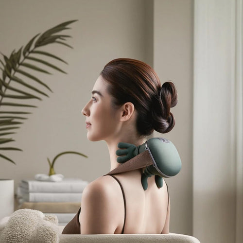 Heated Wireless Shiatsu Neck & Back Massager | Portable 4D Deep Tissue Electric Massager for Pain Relief