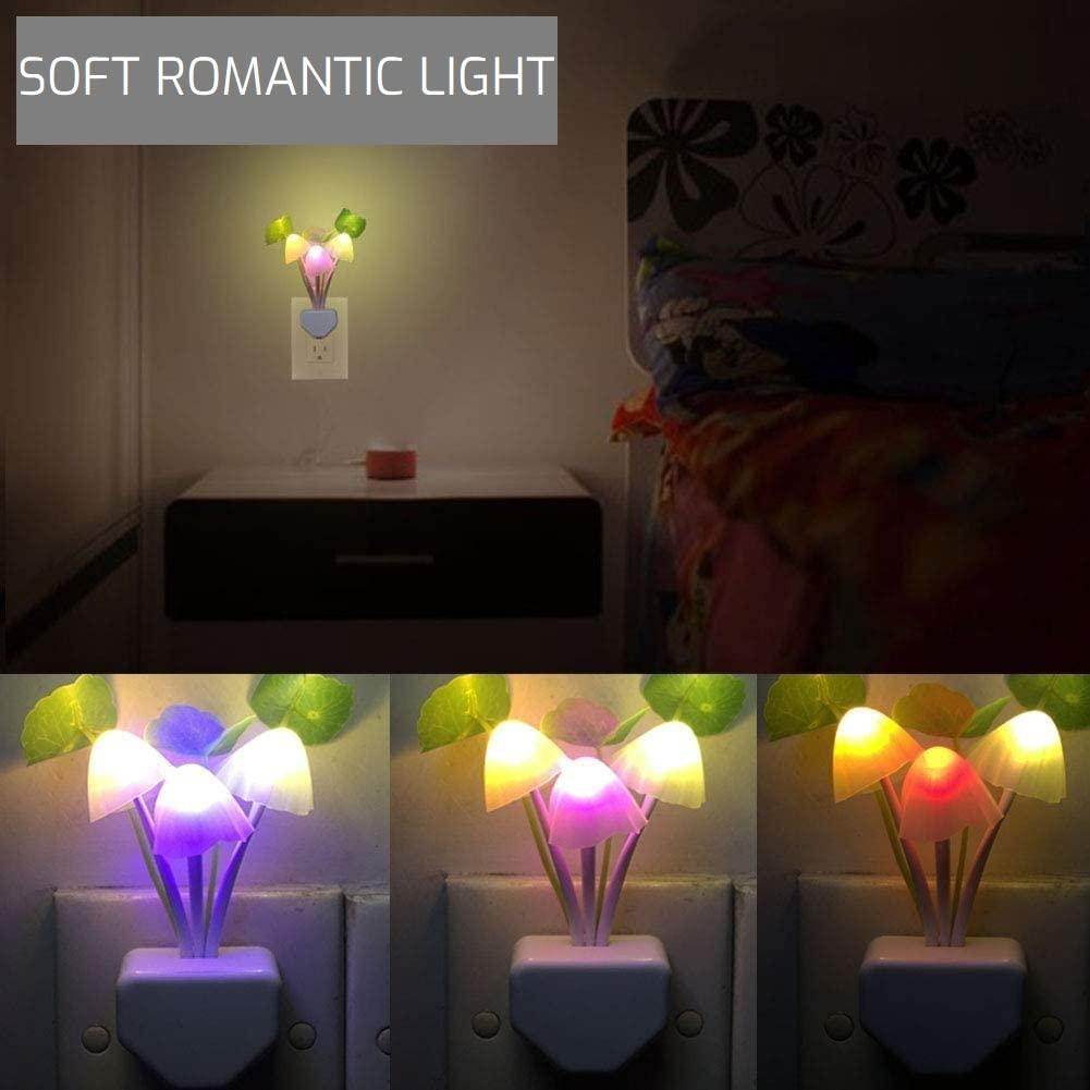 Gardino Led Green Nature Lamp Automatic Sensor Color Changing Mushroom Night Lights- Multi Color Changing Effect- for Kids Adults Stocking Stuffers Ideas Birthday Gift(Pack of 2)