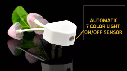 Gardino Led Green Nature Lamp Automatic Sensor Color Changing Mushroom Night Lights- Multi Color Changing Effect- for Kids Adults Stocking Stuffers Ideas Birthday Gift(Pack of 2)