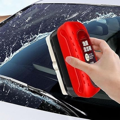 Automotive Oil Film Cleaning Brush & Glass Cleaning Board – Powerful Windshield Oil Film Remover for Clearer Vision