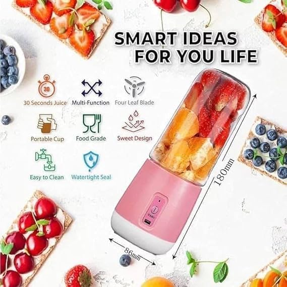 Ultimate Portable USB Blender 6 blade – Fresh Smoothies Anytime, Anywhere (400ML)