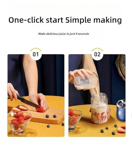 Ultimate Portable USB Blender 6 blade – Fresh Smoothies Anytime, Anywhere (400ML)