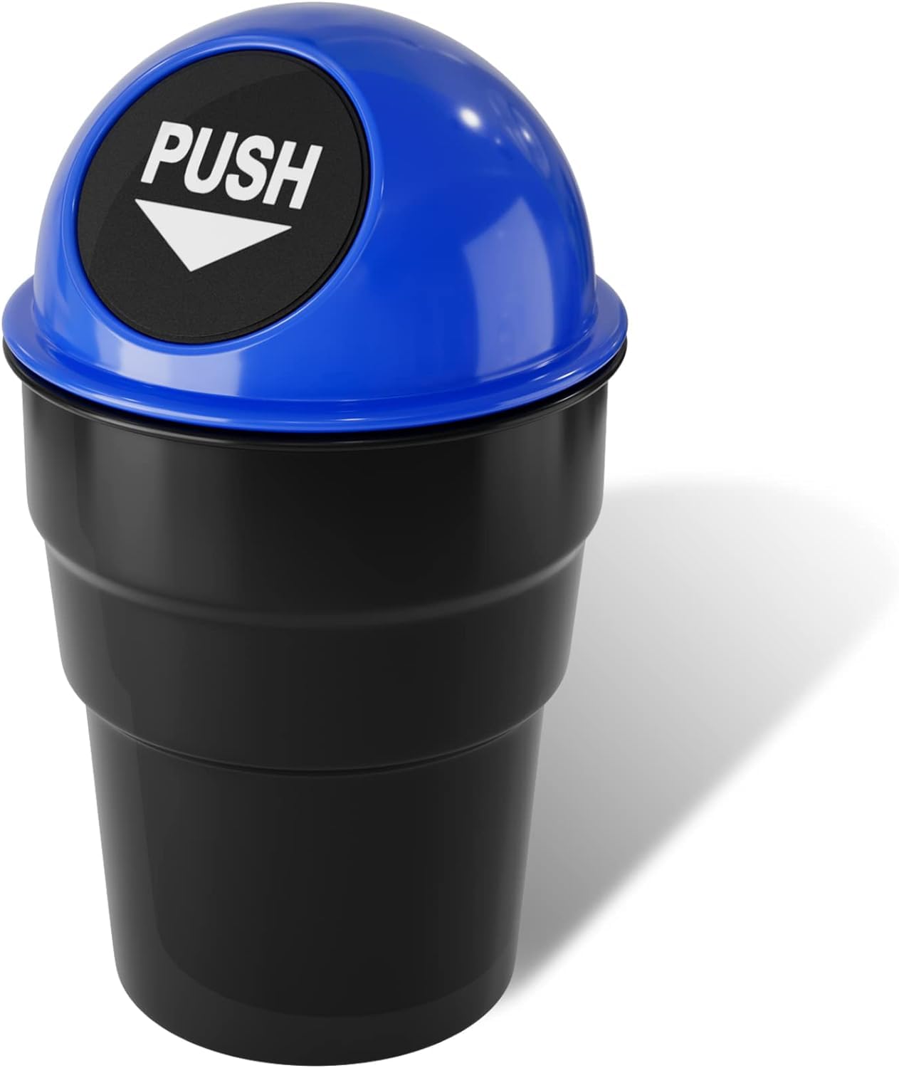 Portable Mini Car Dustbin/Trash Bin – Compact Car Garbage Can for Cup Holder, Travel & Storage (Black)