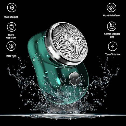 Mini Electric Razor - Rechargeable and Tailored for Simple One-Button Use, Ensuring Maximum Convenience Whether You're at Home, in the Car, or Exploring New Destinations