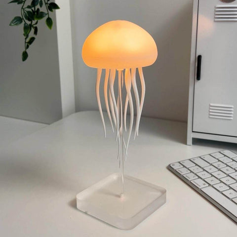 Jellyfish LED Night Light – 7-Color Changing Baby Room Lamp | Hanging + Base | Aesthetic Ocean-Themed Decor & Gift