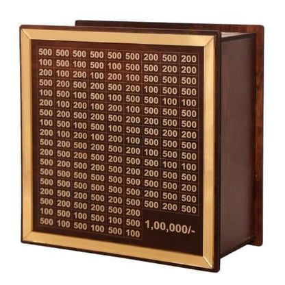 Wooden Piggy Bank for Kids & Adults – Carved Coin Box | Money Saver | Mini Donation & Savings Box