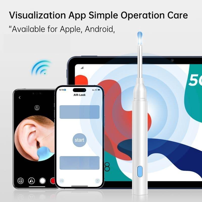 Smart HD Ear Cleaner with Camera – Wireless Otoscope Wax Removal Tool for Baby & Adults (iOS & Android Compatible