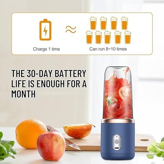 Ultimate Portable USB Blender 6 blade – Fresh Smoothies Anytime, Anywhere (400ML)