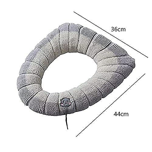 Washable Soft Warmer Toilet Seat Cover, Cushion Mat, and Lid Cover Pads | Stretchable, Easy Installation Toilet Seat Covers (Pack of 1)