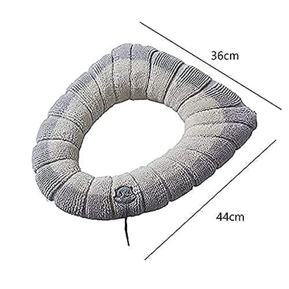 Washable Soft Warmer Toilet Seat Cover, Cushion Mat, and Lid Cover Pads | Stretchable, Easy Installation Toilet Seat Covers (Pack of 1)