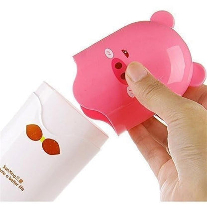 Portable Cartoon Animal Toothbrush Holder - Travel & Bathroom Storage (Pack of 2)