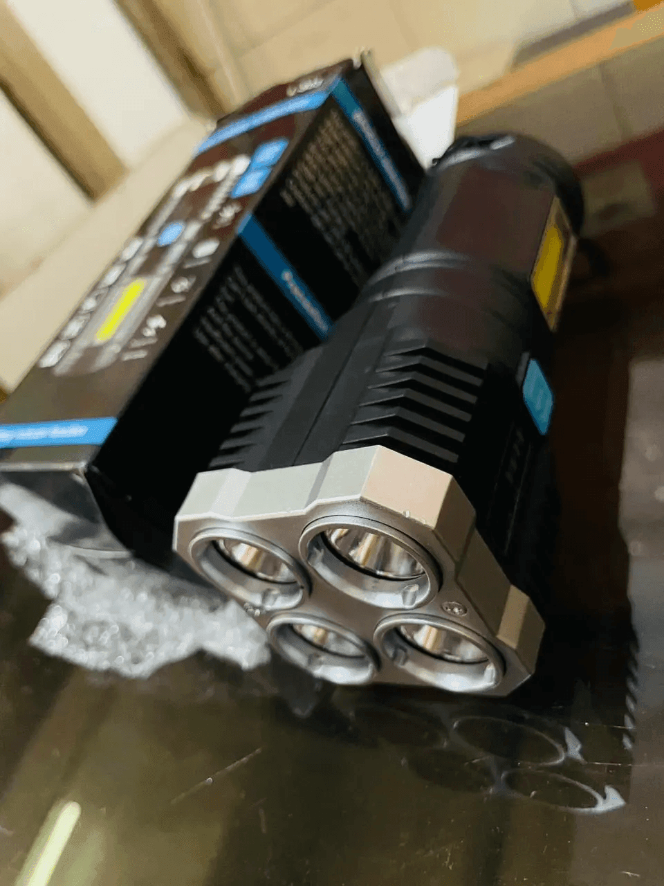 Gardino 2in1 OSL+COB LED Torch Rechargeable Flashlight 4 Modes Long Range 5W Power Light with Charging Indicator