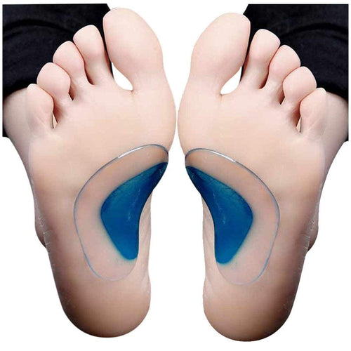 Silicone Gel Orthopedic Arch Support Pad for Heel Pain, Plantar Fasciitis & Flat Feet, Pair