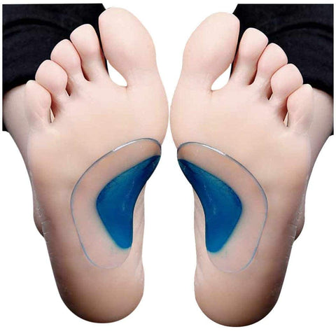 Silicone Gel Orthopedic Arch Support Pad for Heel Pain, Plantar Fasciitis & Flat Feet, Pair