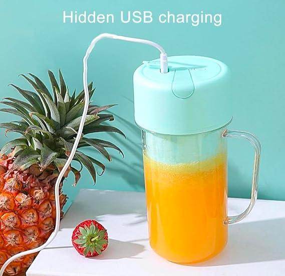 Gardino Juicer Mixer, straw-type juicing cup 4 Blade Smoothie Maker & Portable Electric USB Juice Maker, Rechargeable Bottle & Portable Fruit Blender Maker Protein Shaker