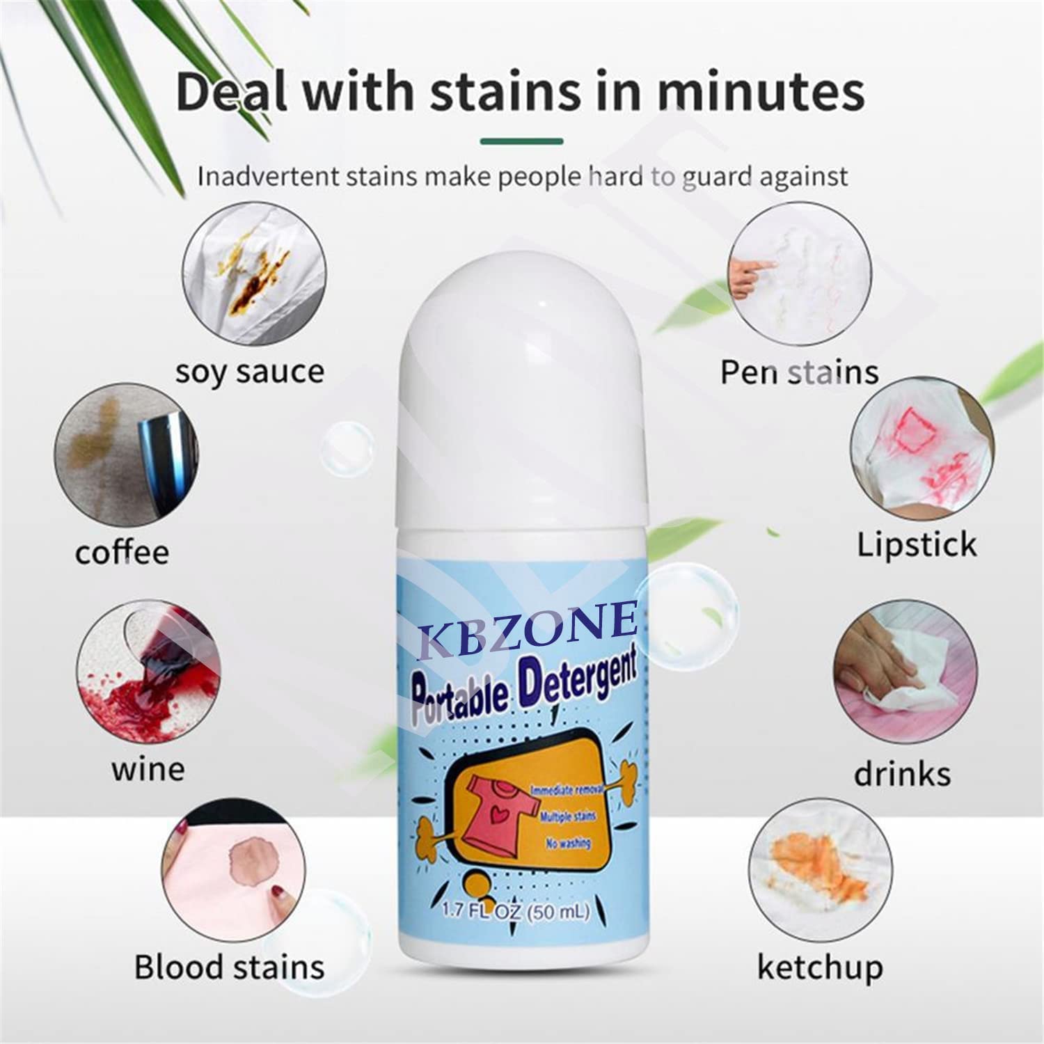 Instant Multi-Purpose Roll Bead Stain Remover for Clothes, pack - 1