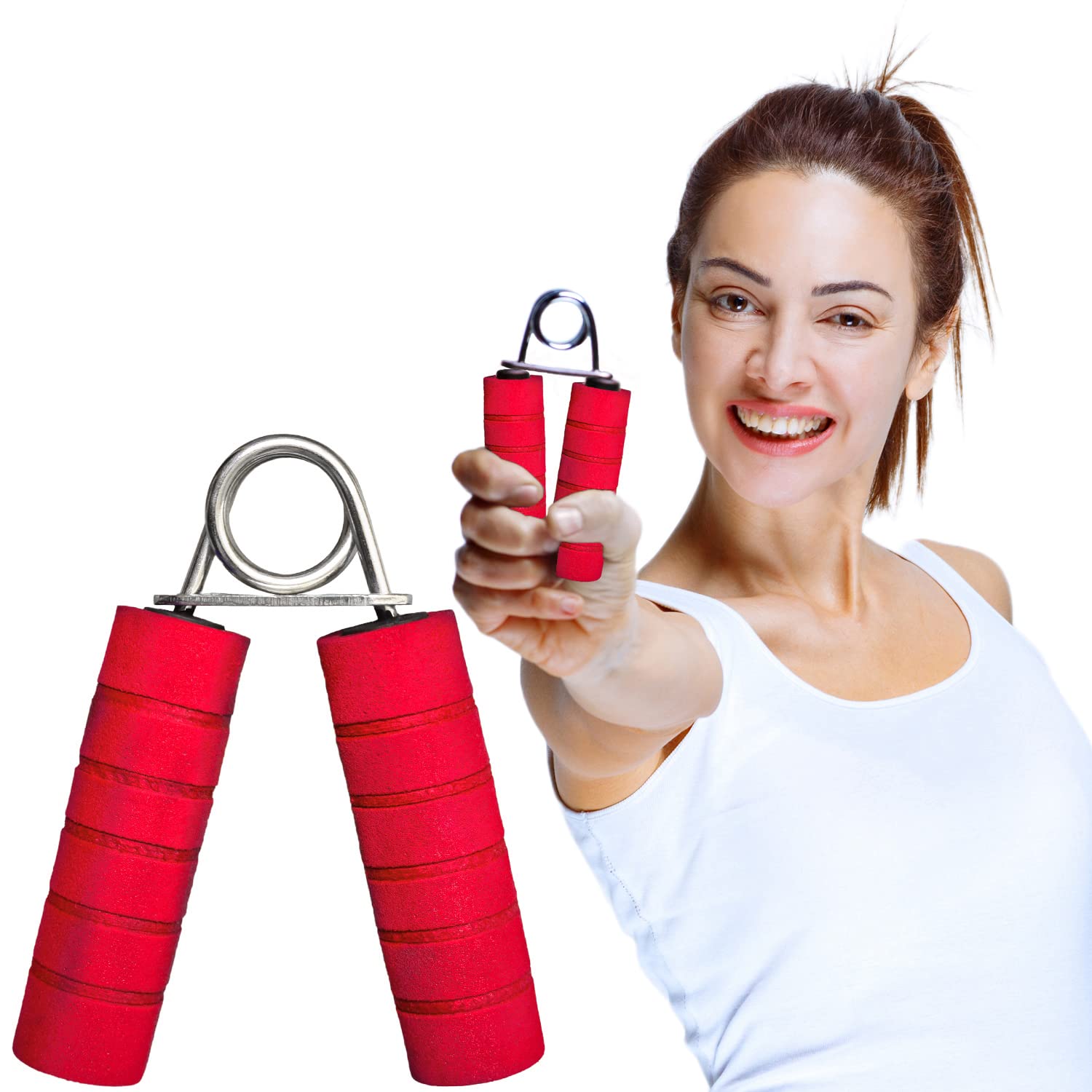 Hand Grip Strengthener - Adjustable Grip Training Tool for Forearm, Hand, and Finger Strength (Free Size, Black)