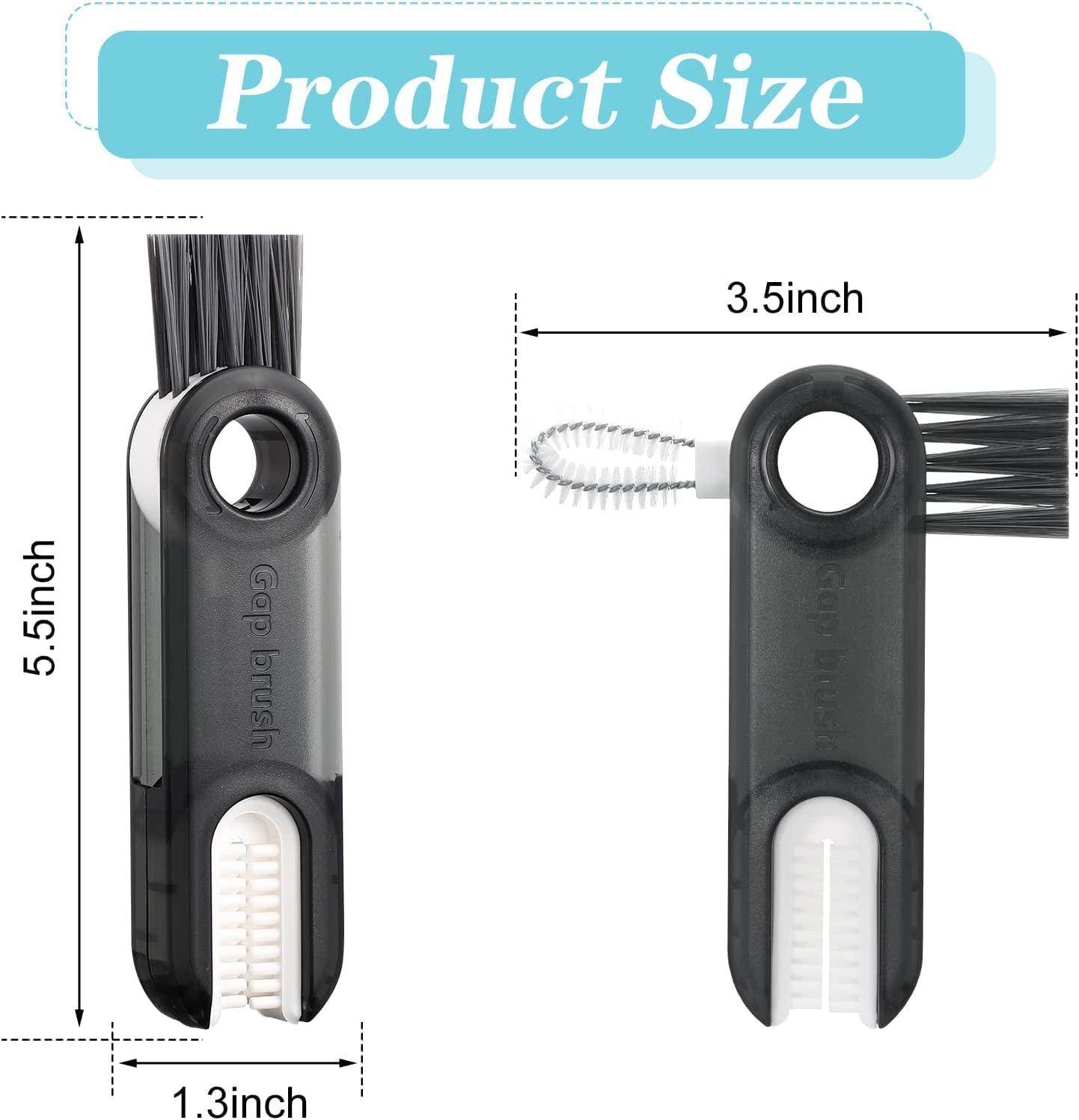 3 in 1 Cup Lid Gap Cleaning Brush, Bottle lid Cleaning Brush, Tiny Bottle Cup Lid Straw Cleaner Tools (2Pcs, Multi Color)