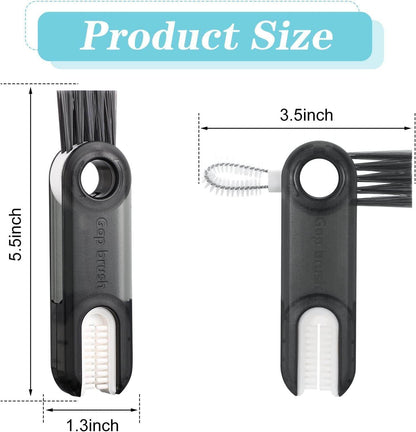 3 in 1 Cup Lid Gap Cleaning Brush, Bottle lid Cleaning Brush, Tiny Bottle Cup Lid Straw Cleaner Tools (2Pcs, Multi Color)