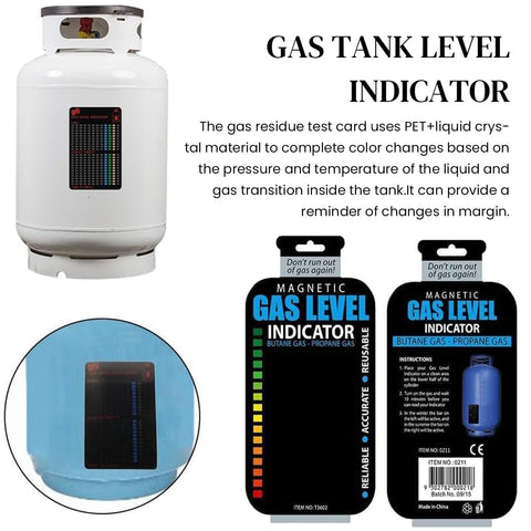 Gas Level Indicator, Propane Gauge for Propane Tank, Reusable Propane Fuel Level Indicator for Home and Kitchen