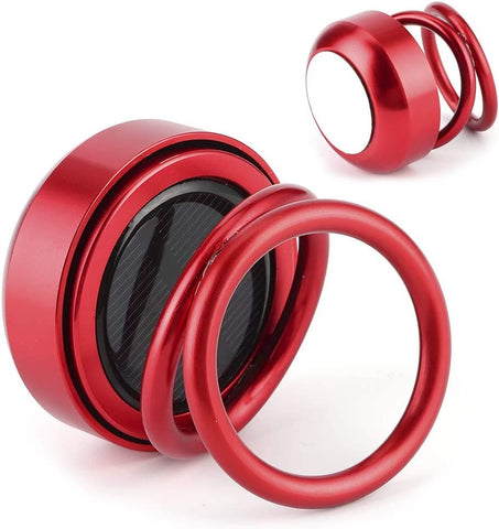 Solar-Powered Car Aroma Diffuser - 360° Double Ring Rotating Car Perfume Air Freshener
