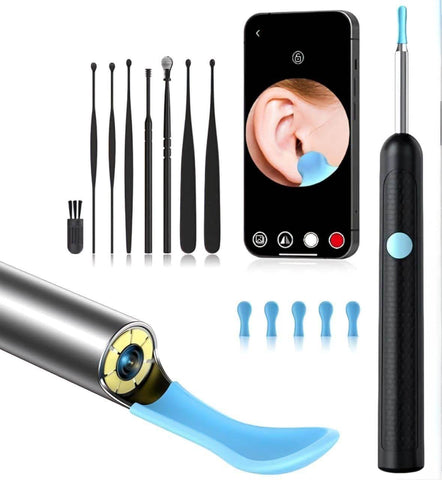 Smart HD Ear Cleaner with Camera – Wireless Otoscope Wax Removal Tool for Baby & Adults (iOS & Android Compatible