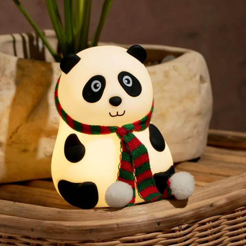 Adorable Panda Night Lamp for Kids Bedrooms | Perfect Valentine’s Gift | Cute, USB Rechargeable Touch Control LED Nightlight for Toddlers & Babies
