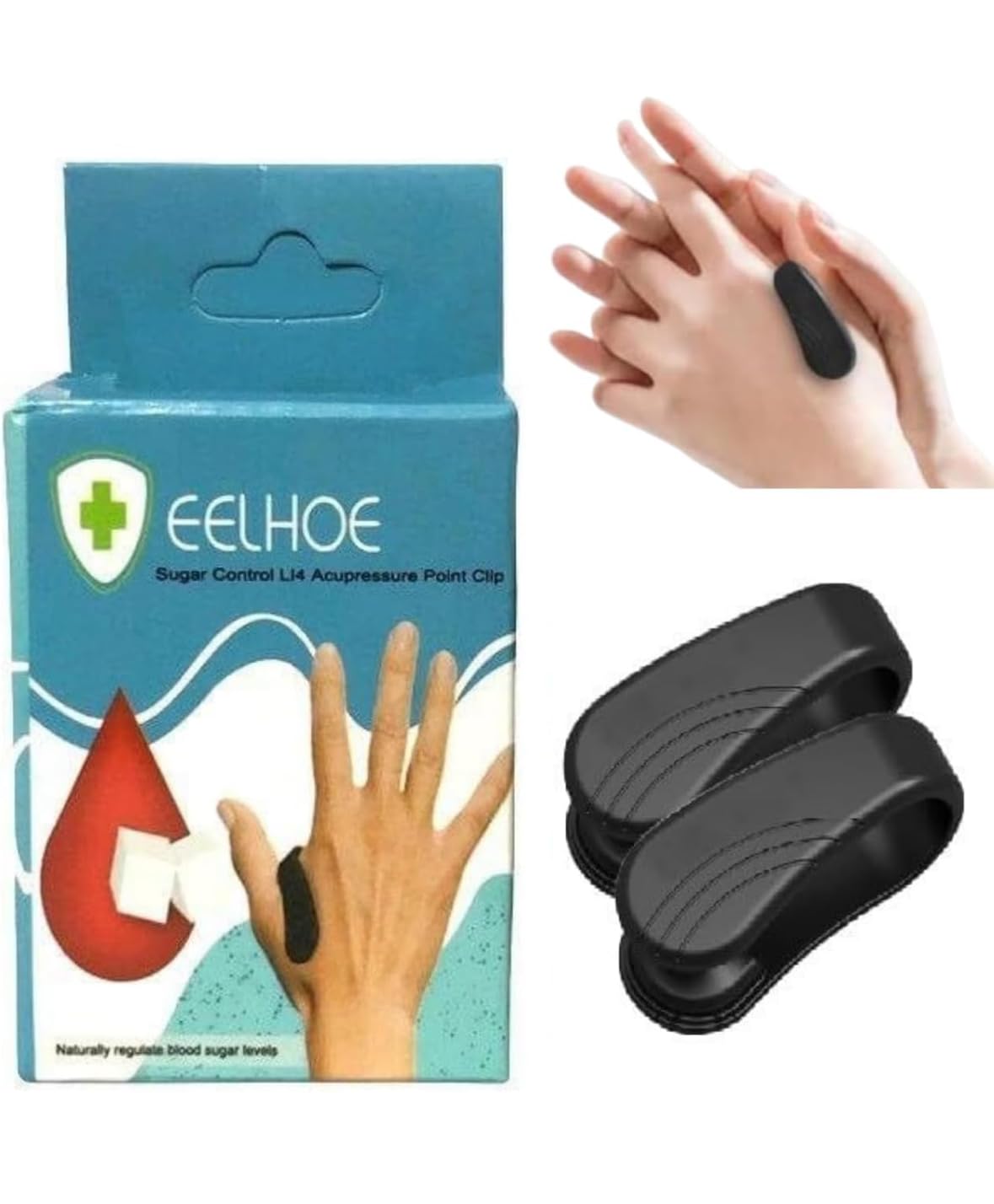 Buy 1 Get 1 Free Acupressure Clip for Diabetics, Sugar Control Hand Clip, Li4 Acupressure Point Therapy