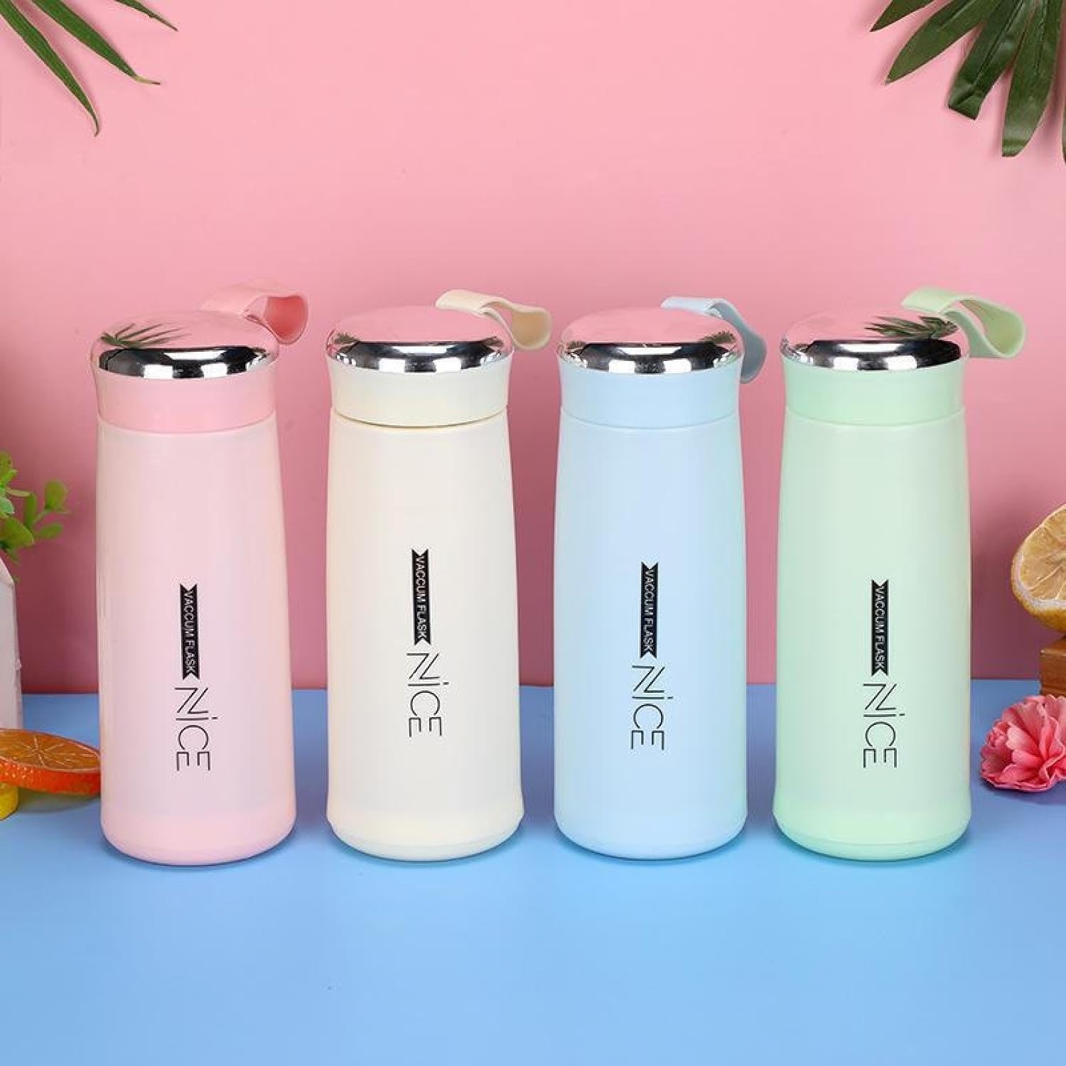 Nice Water Bottle BPA-Free with Glass Inner Liner & Plastic Shell – 400ml, Portable & Multicolor | Perfect for School, Gym, Office, Home
