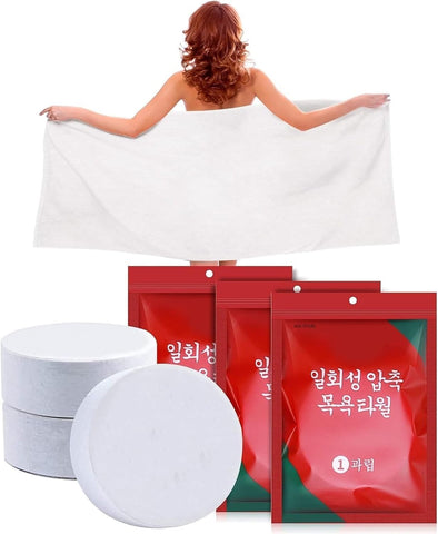 Magic Tablet Towel Tissues Paper | Disposable Pure Cotton Compressed Travel Towel