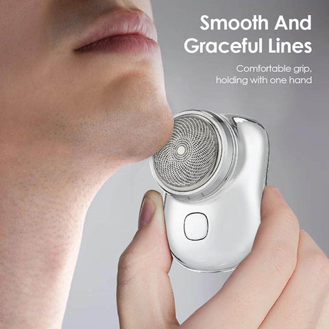 Mini Electric Razor - Rechargeable and Tailored for Simple One-Button Use, Ensuring Maximum Convenience Whether You're at Home, in the Car, or Exploring New Destinations
