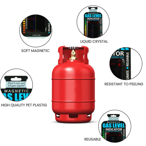 Gas Level Indicator, Propane Gauge for Propane Tank, Reusable Propane Fuel Level Indicator for Home and Kitchen