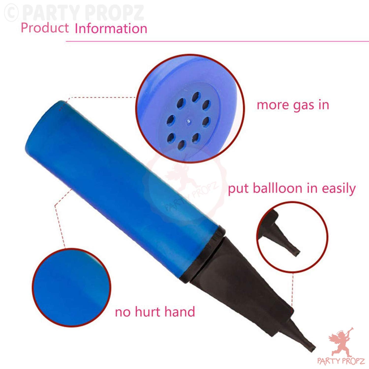 Manual Balloon Hand Pump, Portable Balloon Inflator for Latex and Foil Balloons