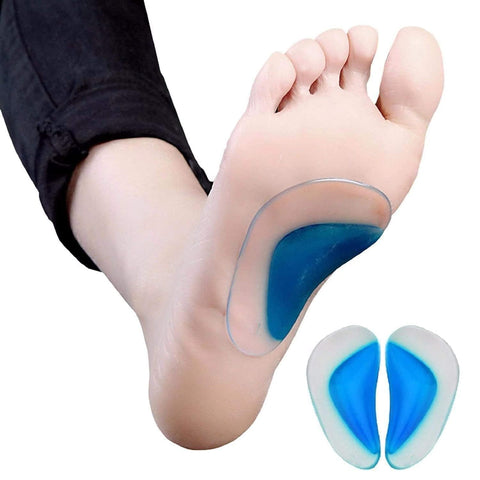 Silicone Gel Orthopedic Arch Support Pad for Heel Pain, Plantar Fasciitis & Flat Feet, Pair
