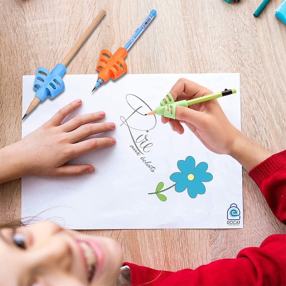 3Pcs Pencil Holder Set – Finger Grip for Kids, Perfect for Handwriting Beginners (Ages 3+), Multi-Color