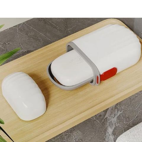 Pack of 2 Leakproof Travel Soap Cases | Waterproof Soap Container with Draining Layer | Portable Soap Holder for Bathroom, Camping, Gym & Outdoors
