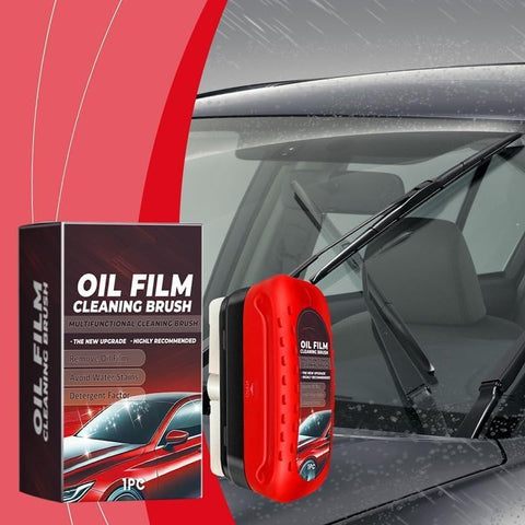Automotive Oil Film Cleaning Brush & Glass Cleaning Board – Powerful Windshield Oil Film Remover for Clearer Vision
