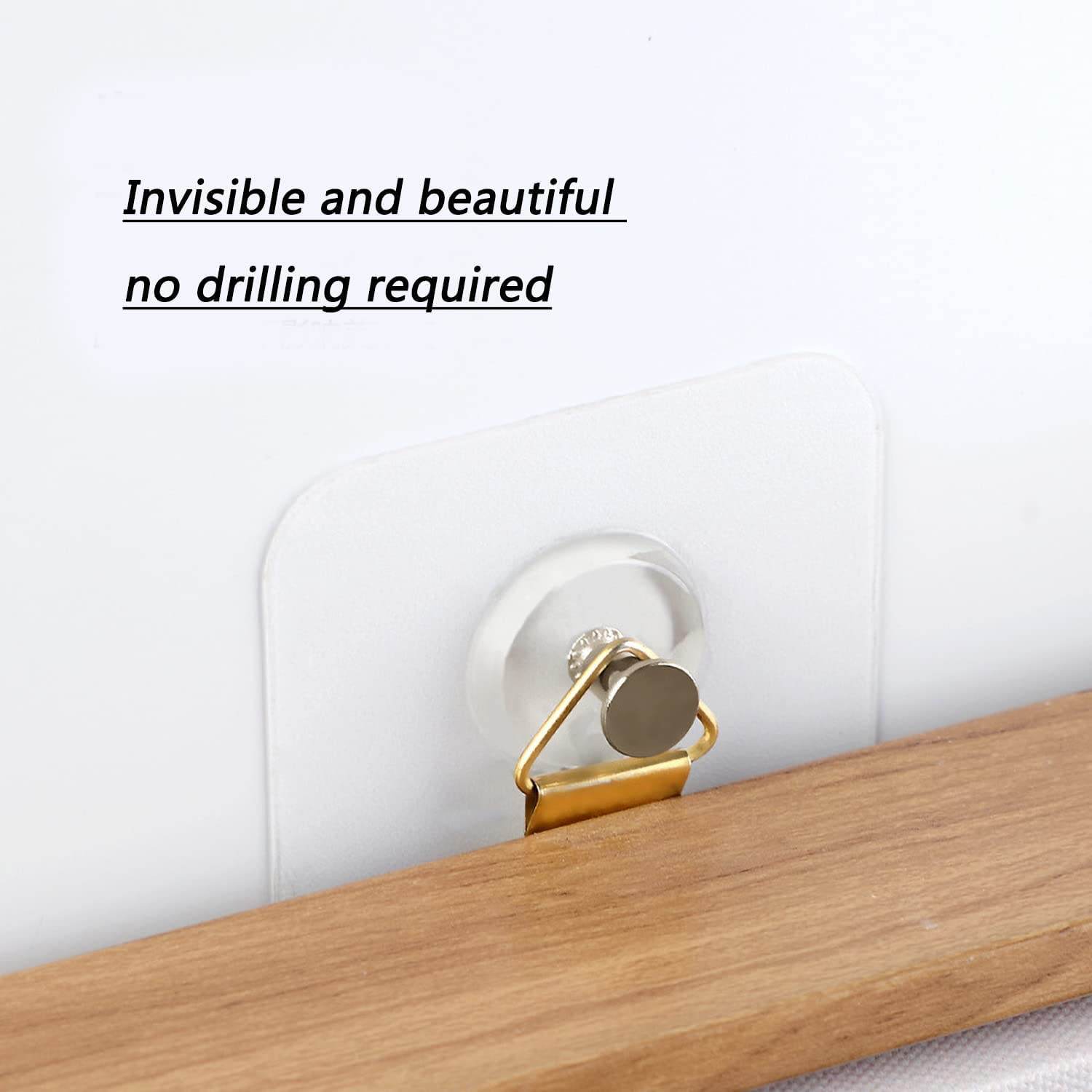 Self Adhesive Photo Frame Hooks - No Drilling, Heavy Duty Nail-Free Wall Hooks for Hanging Frames, Pictures & Home Decor